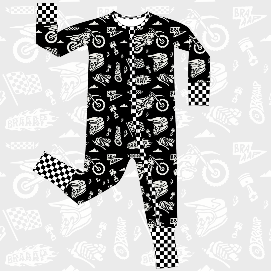 Lightning Speed Zip Up Pajamas / PREORDER: May 20 - May 27