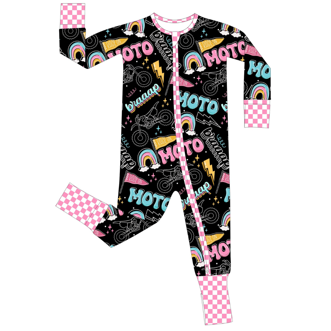 Moto Girl Zip Up Pajamas / PREORDER: May 20 - May 27