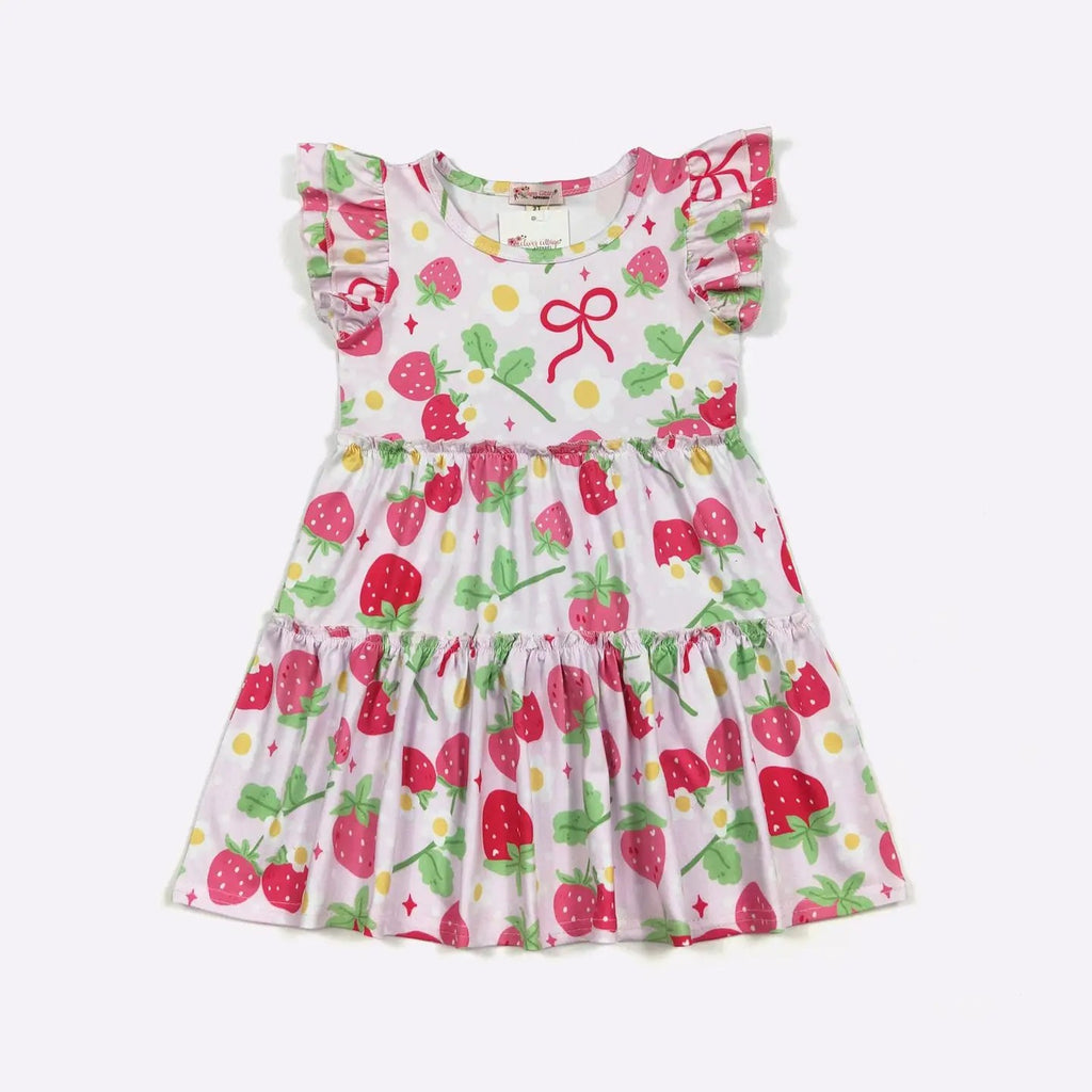 Coquette Strawberry Girls Dress