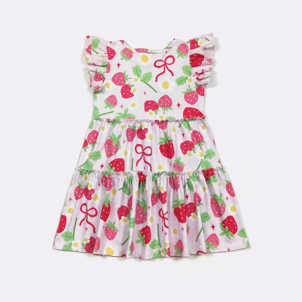 Coquette Strawberry Girls Dress
