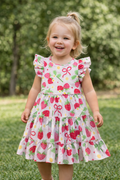 Coquette Strawberry Girls Dress