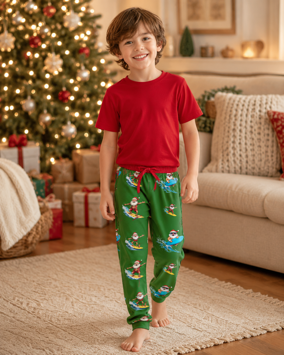 Surf's Up Santa™ Big Kid Pajama Set PRE ORDER