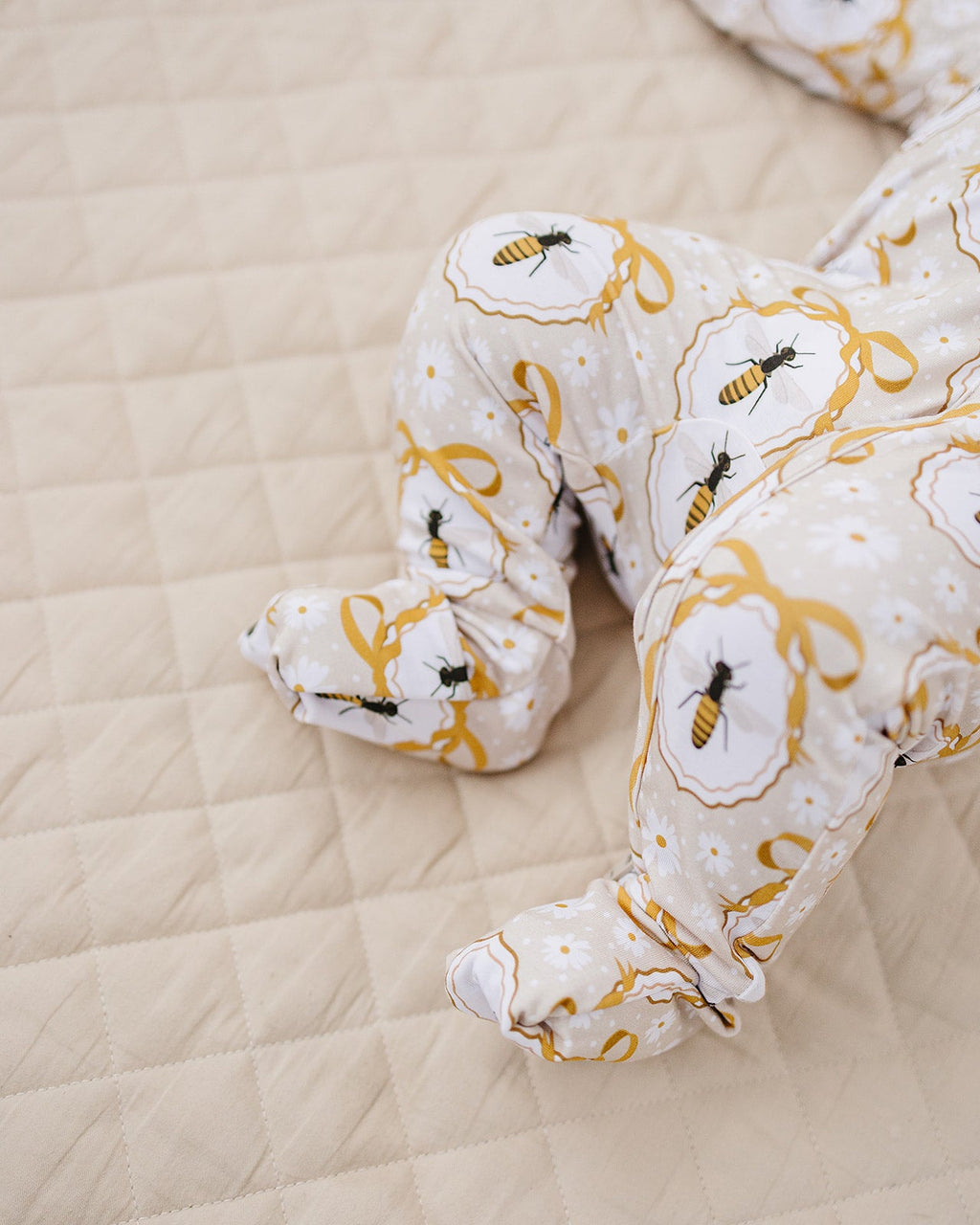 Bamboo Zip Romper | Honey Bee
